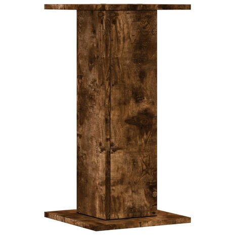 Speakerstandaards 2 st 30x30x60 cm bewerkt hout gerookt eiken 4