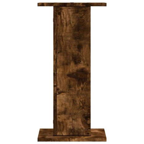 Speakerstandaards 2 st 30x30x60 cm bewerkt hout gerookt eiken 5