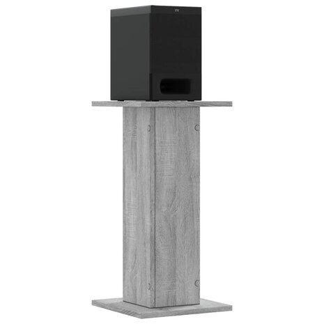 Speakerstandaards 2 st 30x30x60 cm bewerkt hout grijs sonoma 7