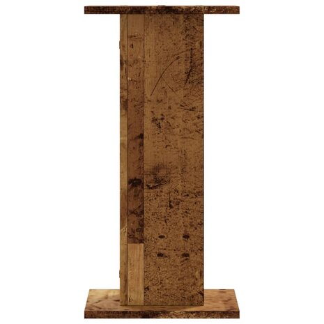 Speakerstandaards 2 st 30x30x60 cm bewerkt hout oud houtkleurig 3