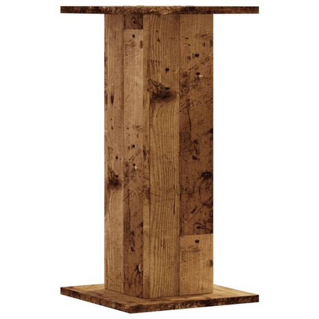 Speakerstandaards 2 st 30x30x60 cm bewerkt hout oud houtkleurig 4