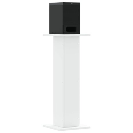 Speakerstandaards 2 st 30x30x80 cm bewerkt hout wit 7