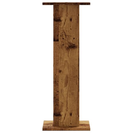 Speakerstandaards 2 st 30x30x80 cm bewerkt hout oud houtkleurig 3