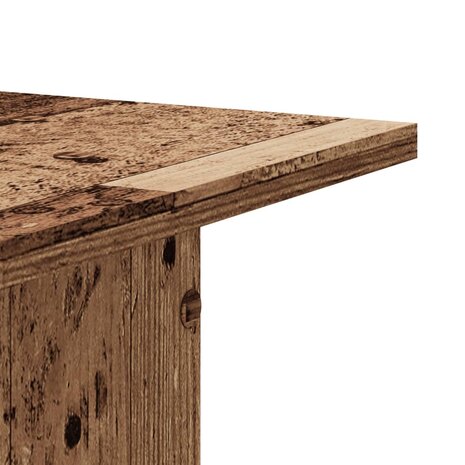 Speakerstandaards 2 st 30x30x80 cm bewerkt hout oud houtkleurig 6