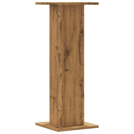 Speakerstandaards 2 st 30x30x80 cm hout artisanaal eikenkleurig 4