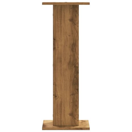 Speakerstandaards 2 st 30x30x80 cm hout artisanaal eikenkleurig 5
