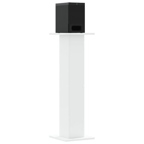 Speakerstandaards 2 st 30x30x95 cm bewerkt hout wit 7