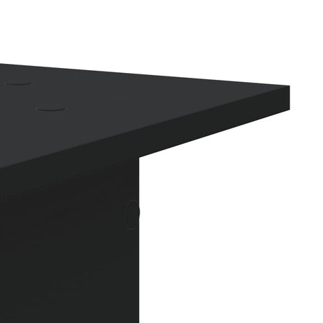 Speakerstandaards 2 st 30x30x95 cm bewerkt hout zwart 6
