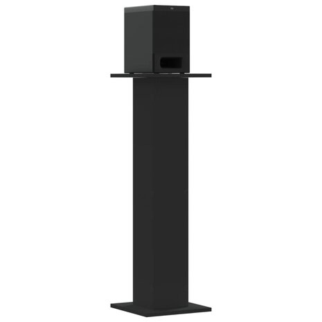 Speakerstandaards 2 st 30x30x95 cm bewerkt hout zwart 7