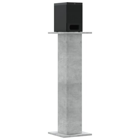 Speakerstandaards 2 st 30x30x95 cm bewerkt hout betongrijs 7
