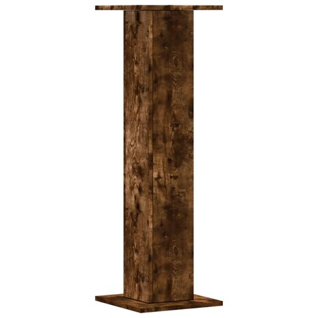 Speakerstandaards 2 st 30x30x95 cm bewerkt hout gerookt eiken 4
