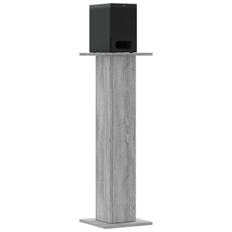 Speakerstandaards 2 st 30x30x95 cm bewerkt hout grijs sonoma 7
