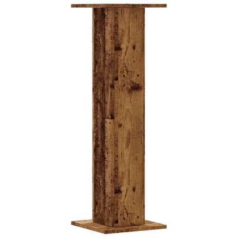 Speakerstandaards 2 st 30x30x95 cm bewerkt hout oud houtkleurig 4