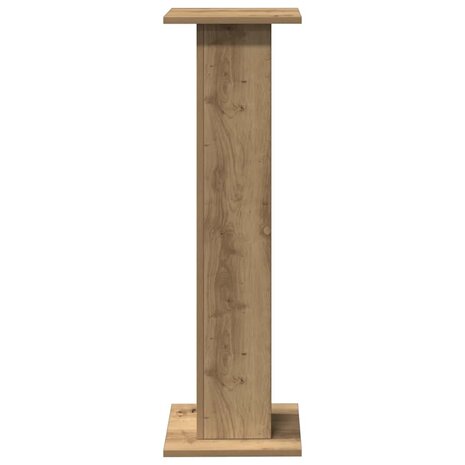 Speakerstandaards 2 st 30x30x95 cm hout artisanaal eikenkleurig 5