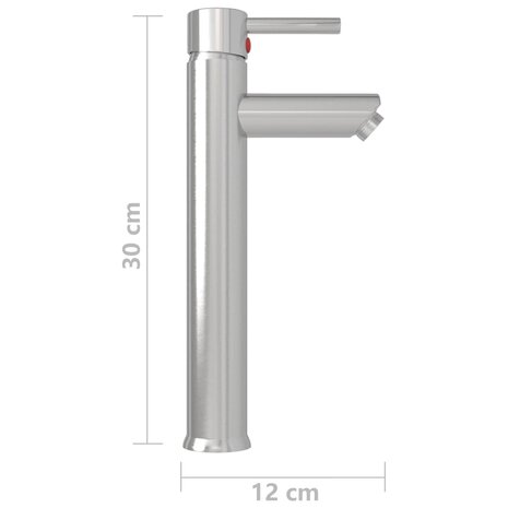 Badkamermengkraan 12x30 cm zilverkleurig 5