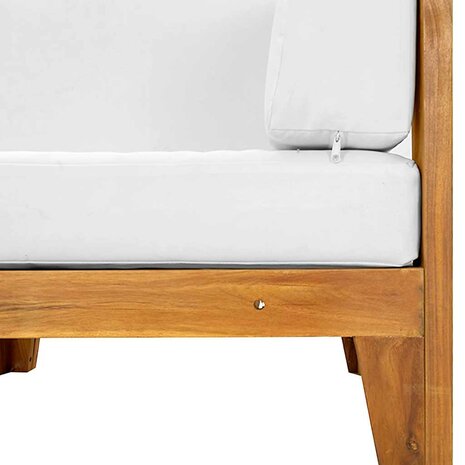 2-delige Loungeset met kussens massief acaciahout 6