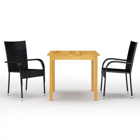 3-delige Tuinset zwart 1