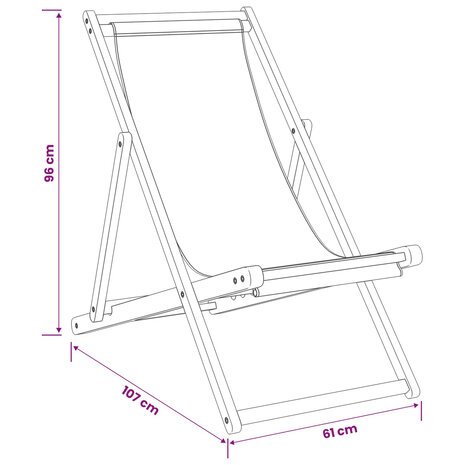 Strandstoel Taupe Massief Teakhout 9