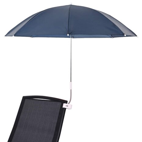 Parasol met klem 2 pcs Marineblauw &Oslash; 105 x 86 cm 170T polyester 3