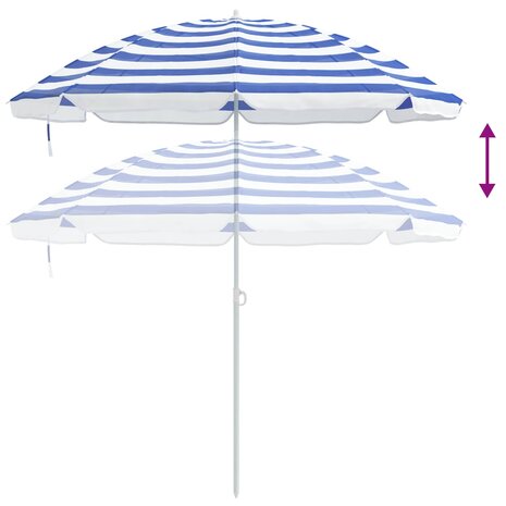 Strandparasol Blauw en Wit 206 x 206 x 212 cm 7
