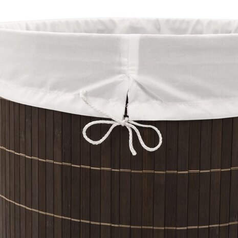 Wasmand ovaal bamboe donkerbruin  6