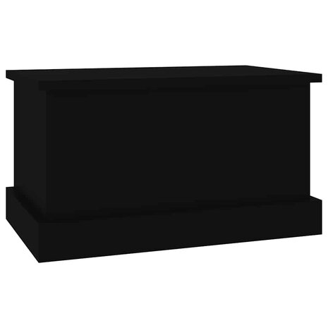 Opbergbox 50x30x28 cm bewerkt hout zwart 4