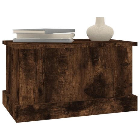 Opbergbox 50x30x28 cm bewerkt hout gerookt eikenkleurig 8