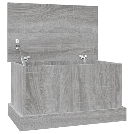 Opbergbox 50x30x28 cm bewerkt hout grijs sonoma eikenkleurig 2