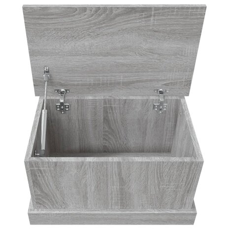 Opbergbox 50x30x28 cm bewerkt hout grijs sonoma eikenkleurig 7