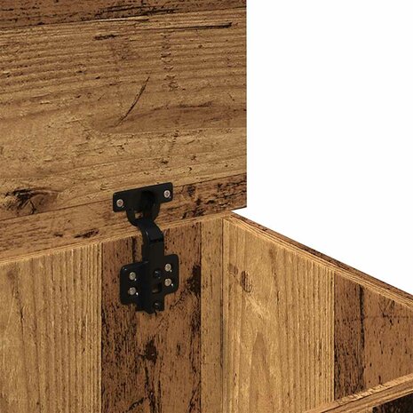 Opbergbox 30x50x28 cm bewerkt hout oud houtkleurig 8