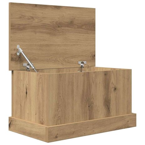 Opbergbox 30x50x28 cm bewerkt hout artisanaal eikenkleurig 5