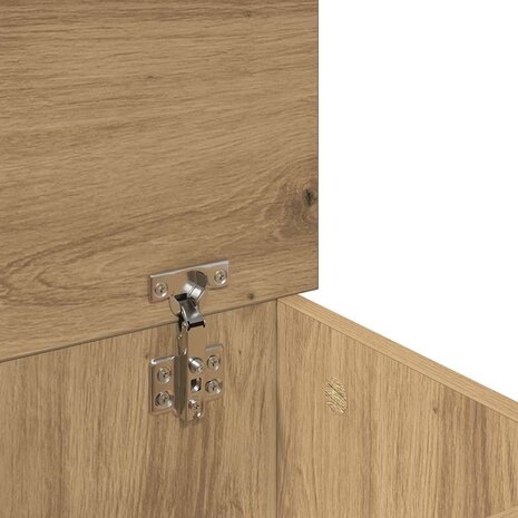 Opbergbox 30x50x28 cm bewerkt hout artisanaal eikenkleurig 8