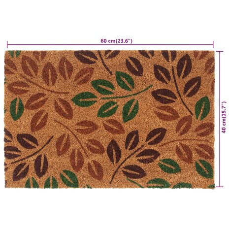 Deurmat 40x60 cm getufte kokosvezel naturel 6