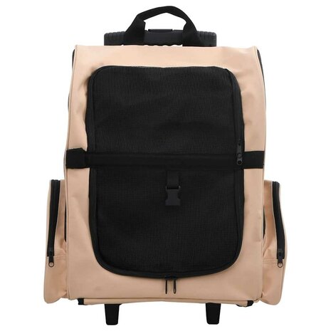 Huisdierentrolley inklapbaar beige 2