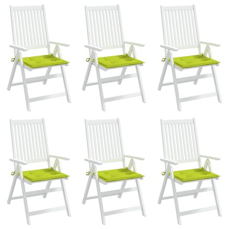 Tuinstoelkussens 6 st 50x50x4 cm oxford stof felgroen 7