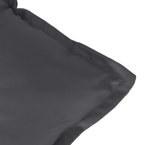 Stoelkussens 2 st lage rug 100x50x7 cm stof gem&ecirc;leerd antraciet 9