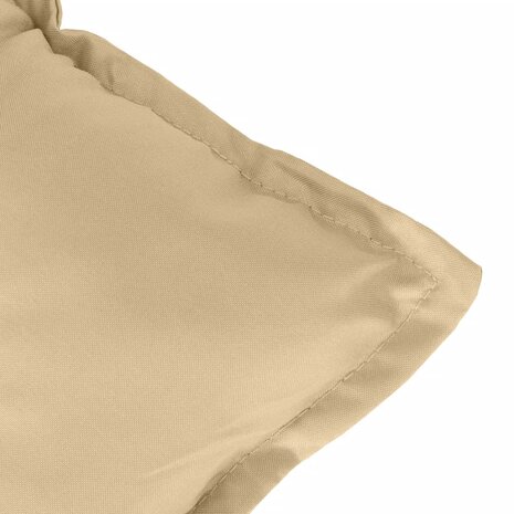 Stoelkussens 2 st lage rug 100x50x7 cm stof gem&ecirc;leerd beige 9