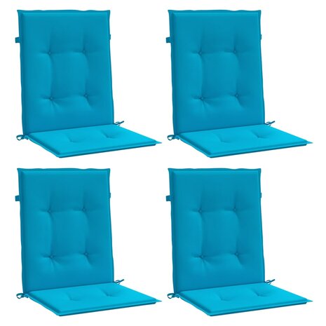 Tuinstoelkussens lage rug 4 st 100x50x3 cm oxford stof blauw 3