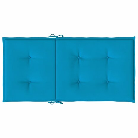 Tuinstoelkussens lage rug 4 st 100x50x3 cm oxford stof blauw 6