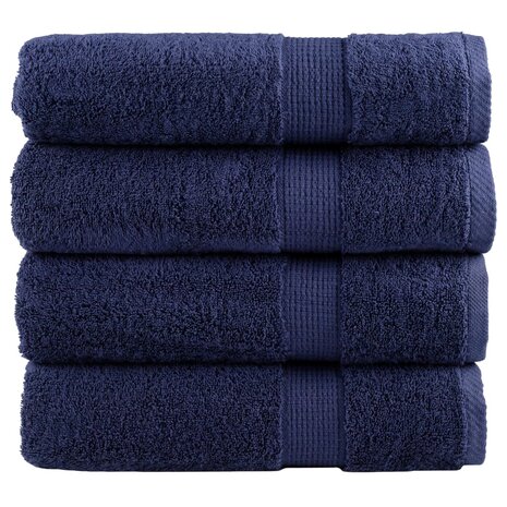 Handdoeken SOLUND 4 st 600 g/m&sup2; 50x100 cm marineblauw 1