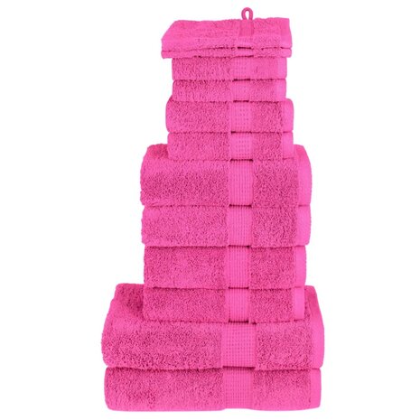 12-delige Handdoekenset SOLUND 600 g/m&sup2; roze 1