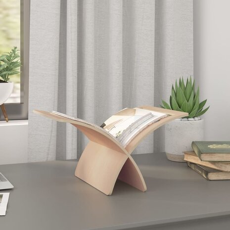 Tijdschriftenrek vloermodel hout naturel  3