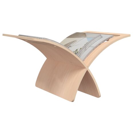 Tijdschriftenrek vloermodel hout naturel  5