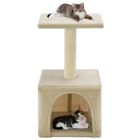 Kattenkrabpaal met sisal krabpaal 55 cm beige 1