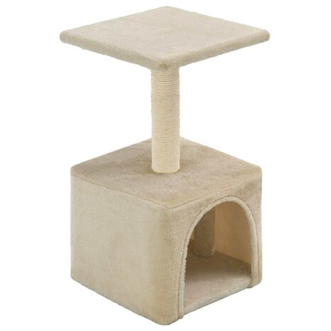 Kattenkrabpaal met sisal krabpaal 55 cm beige 2