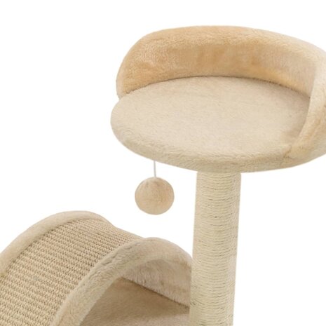 Kattenkrabpaal met sisal krabpaal 40 cm beige en bruin  5