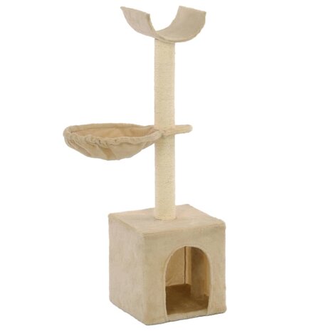 Kattenkrabpaal met sisal krabpalen 105 cm beige 1