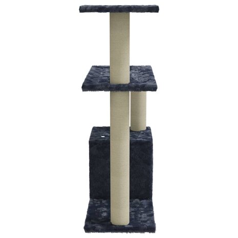 Kattenmeubel met sisal krabpalen 70 cm donkergrijs 4