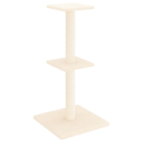Kattenmeubel met sisal krabpalen 73 cm cr&egrave;mekleurig 2