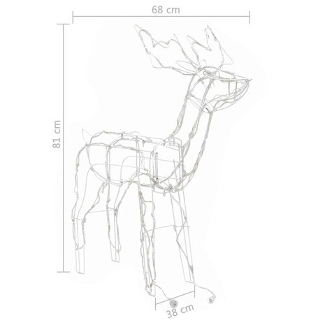 3-delige Kerstverlichting rendieren 229 LED's 8